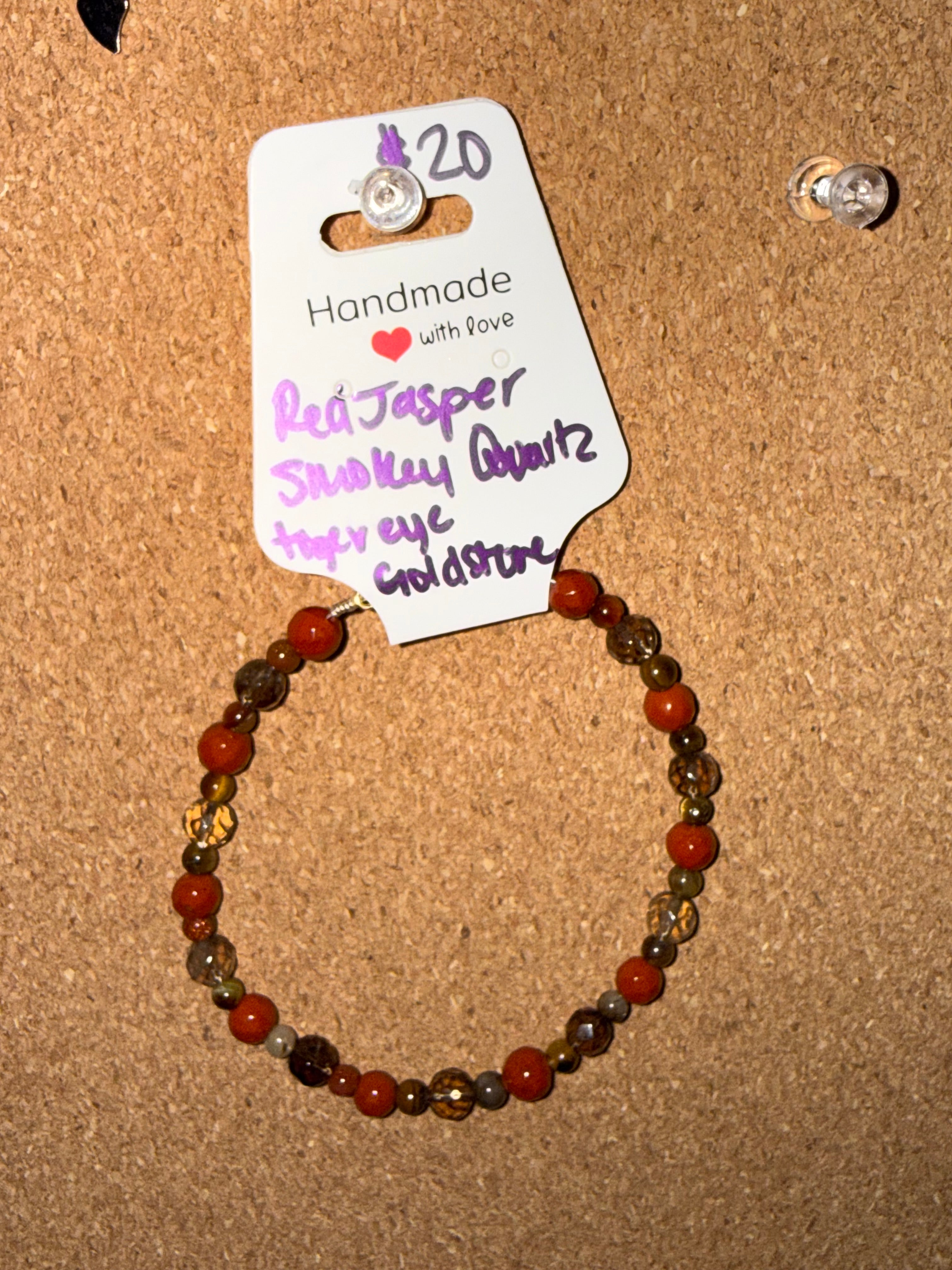 Assorted handmade, intuitively, chosen bracelets