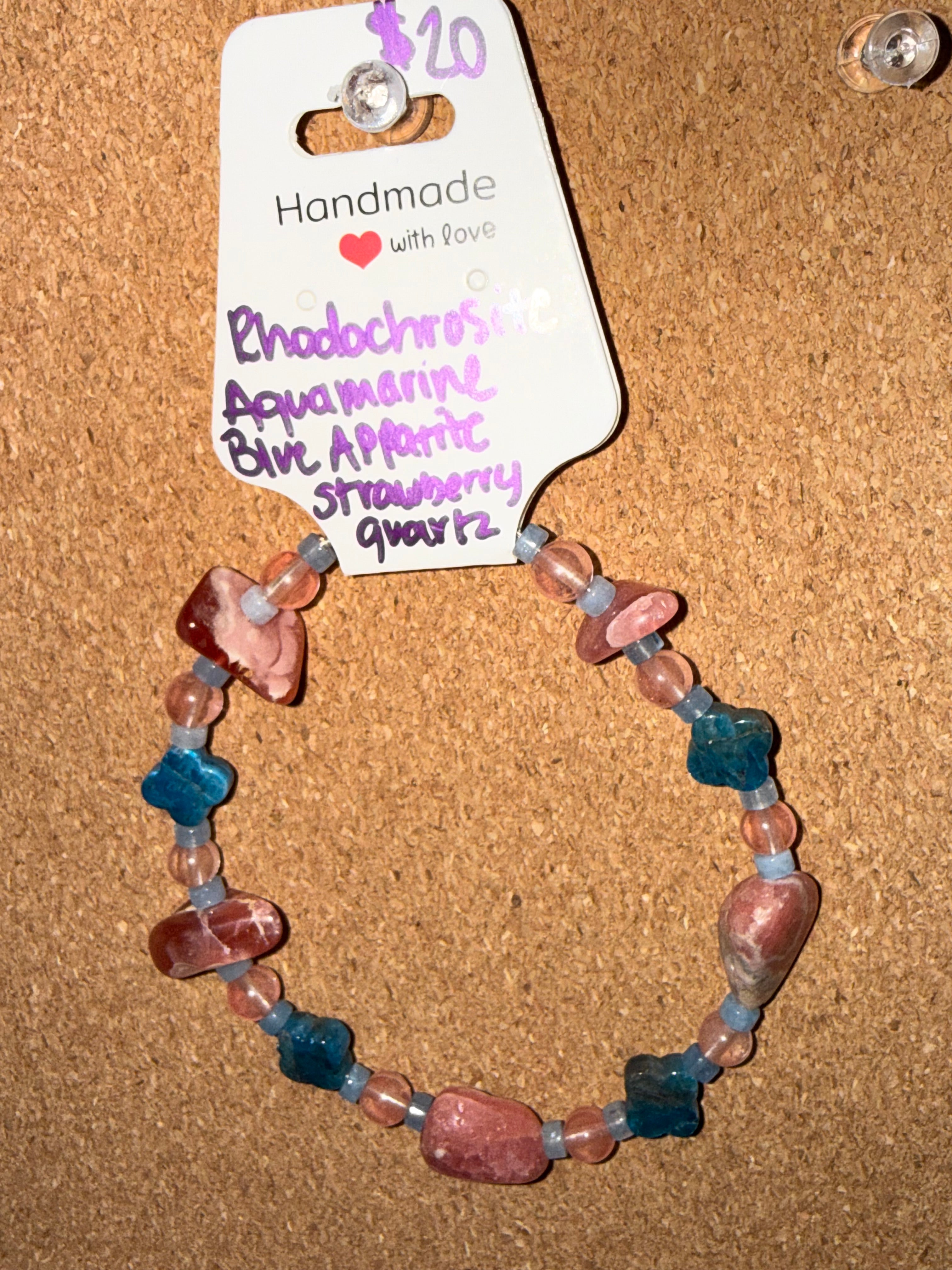 Assorted handmade, intuitively, chosen bracelets