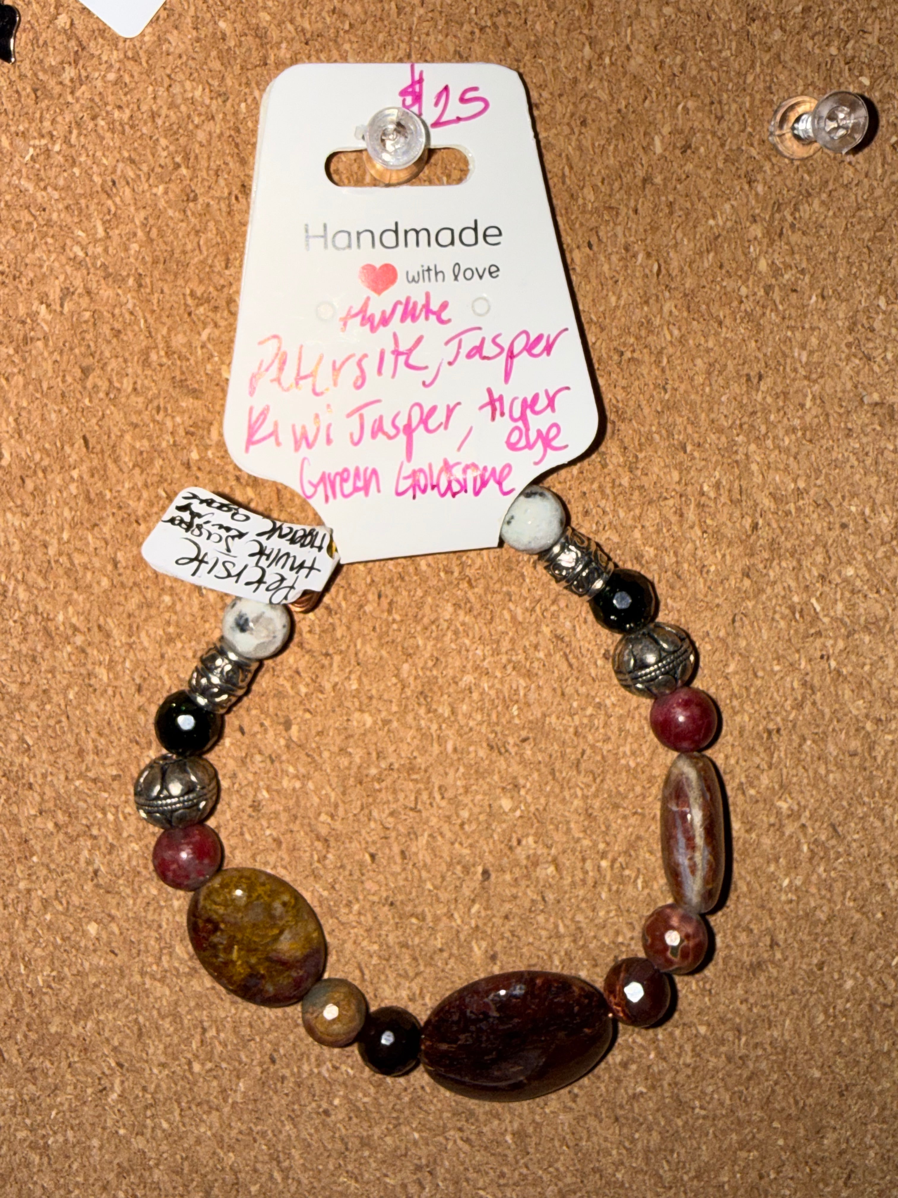 Assorted handmade, intuitively, chosen bracelets