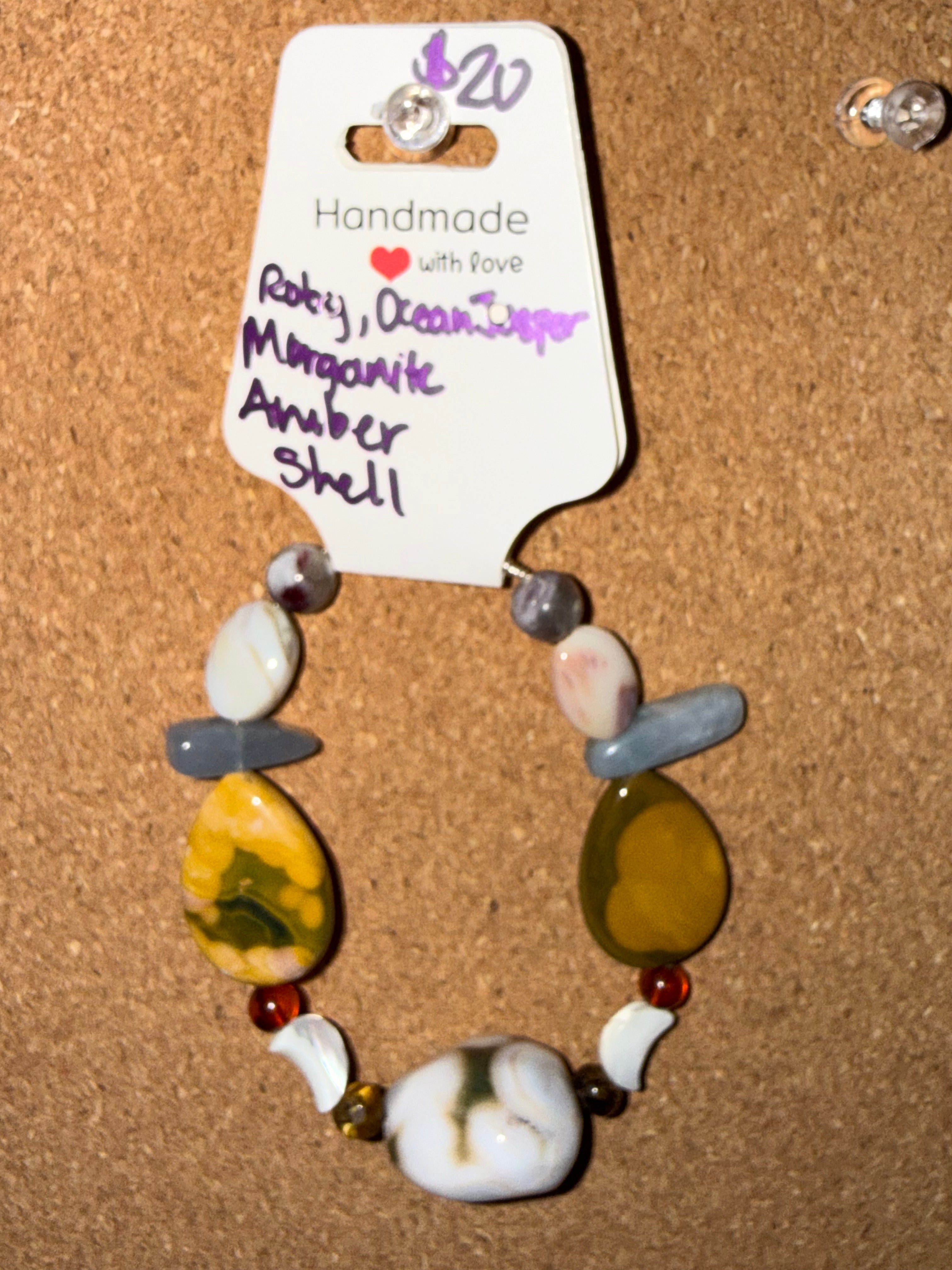 Assorted handmade, intuitively, chosen bracelets