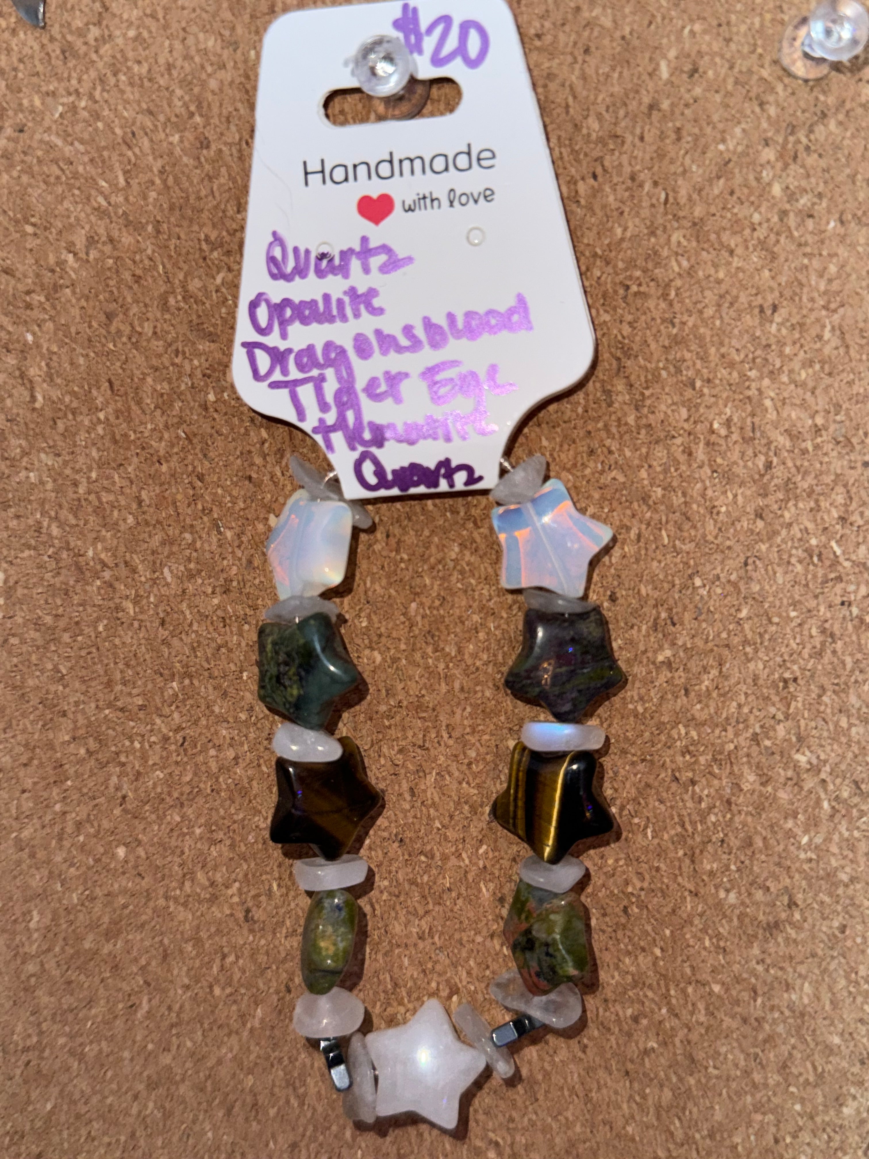 Assorted handmade, intuitively, chosen bracelets