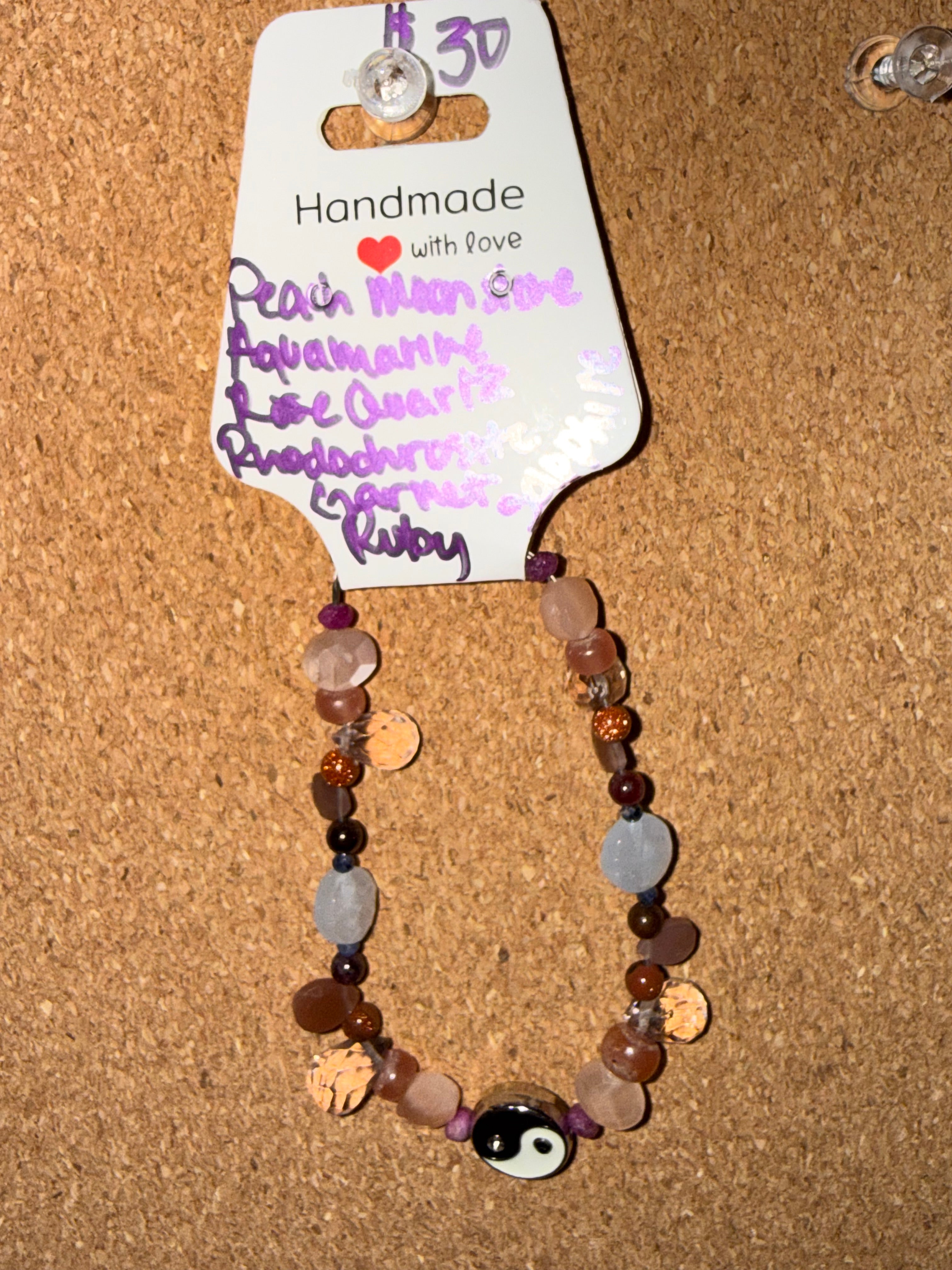 Assorted handmade, intuitively, chosen bracelets