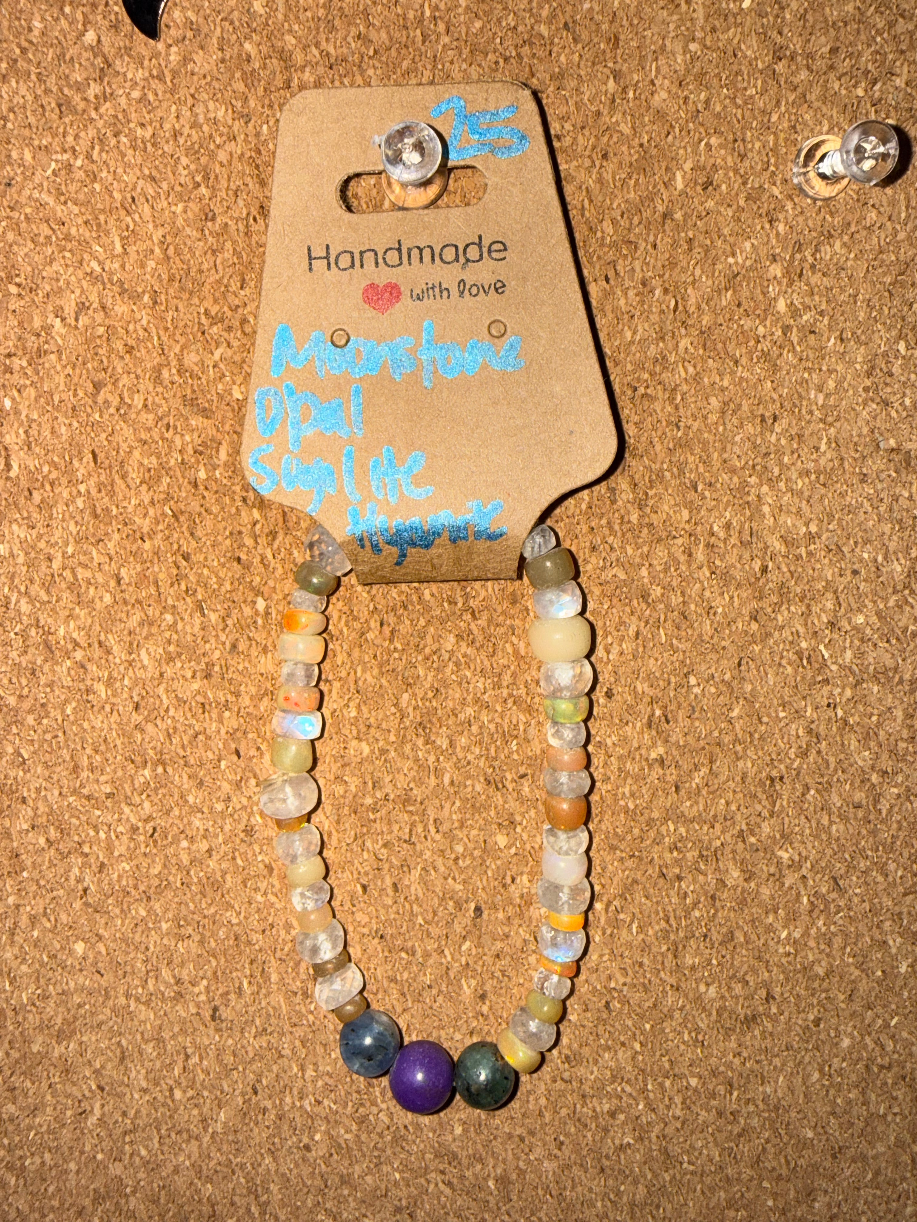 Assorted handmade, intuitively, chosen bracelets