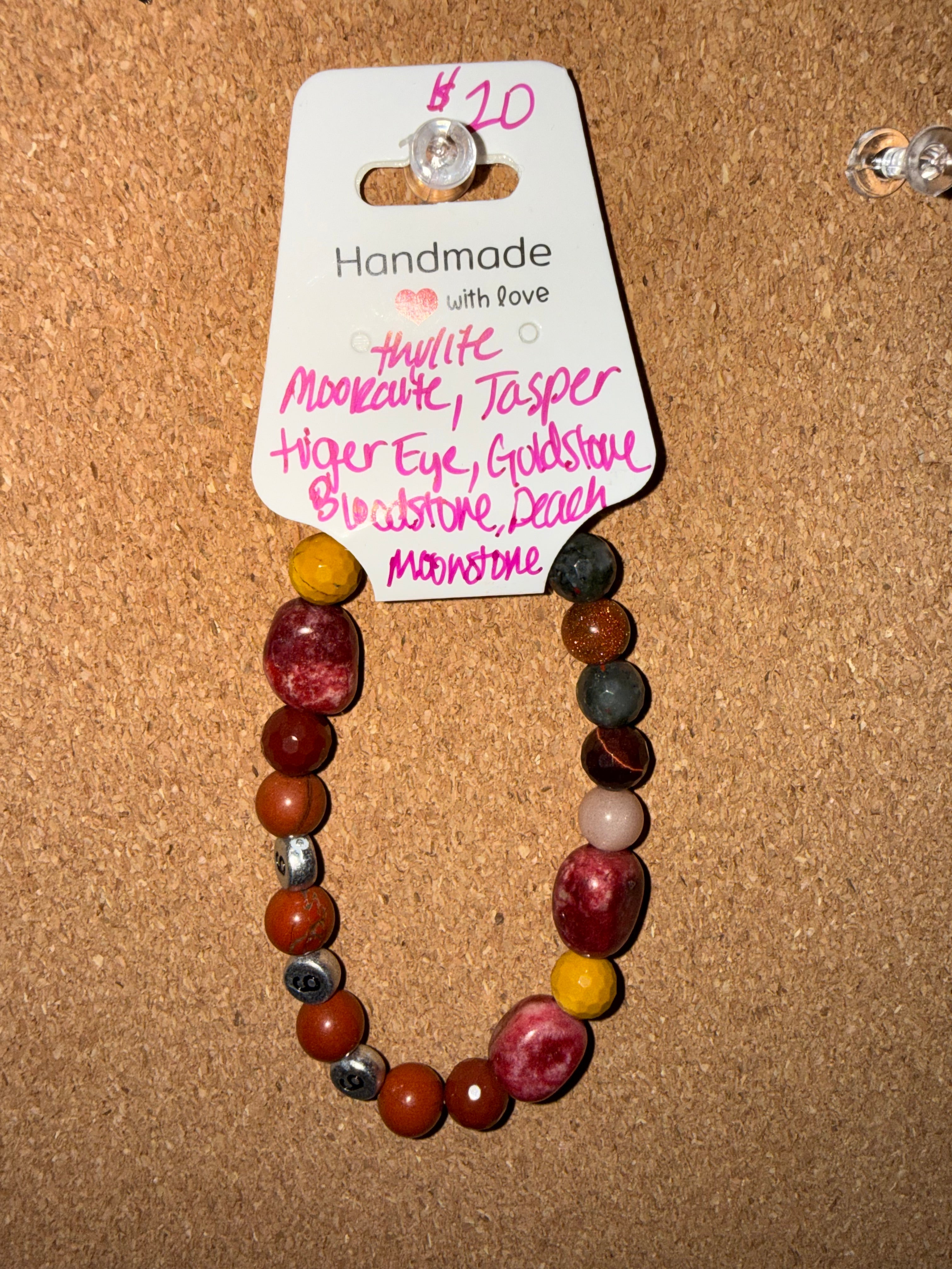 Assorted handmade, intuitively, chosen bracelets