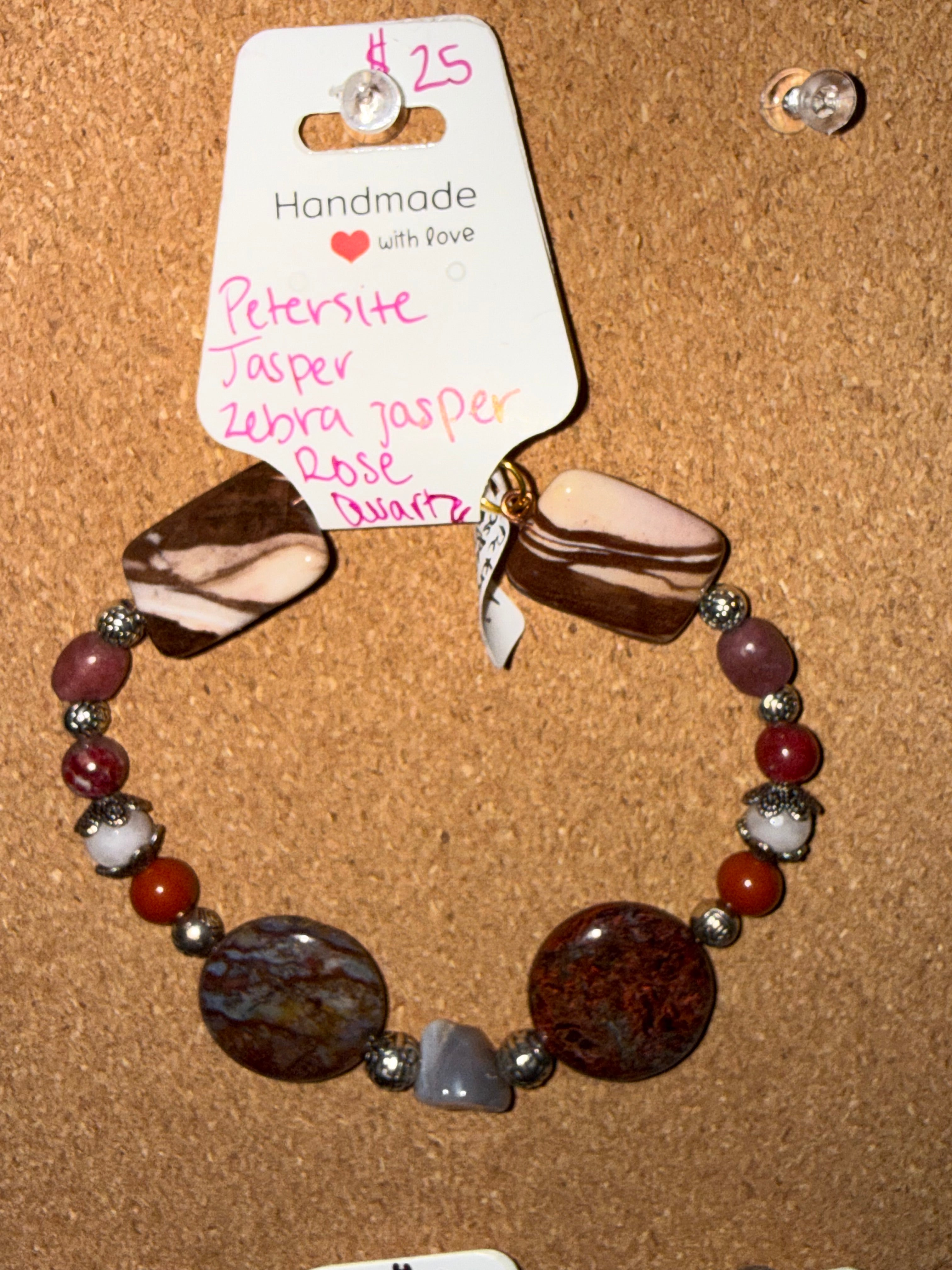 Assorted handmade, intuitively, chosen bracelets