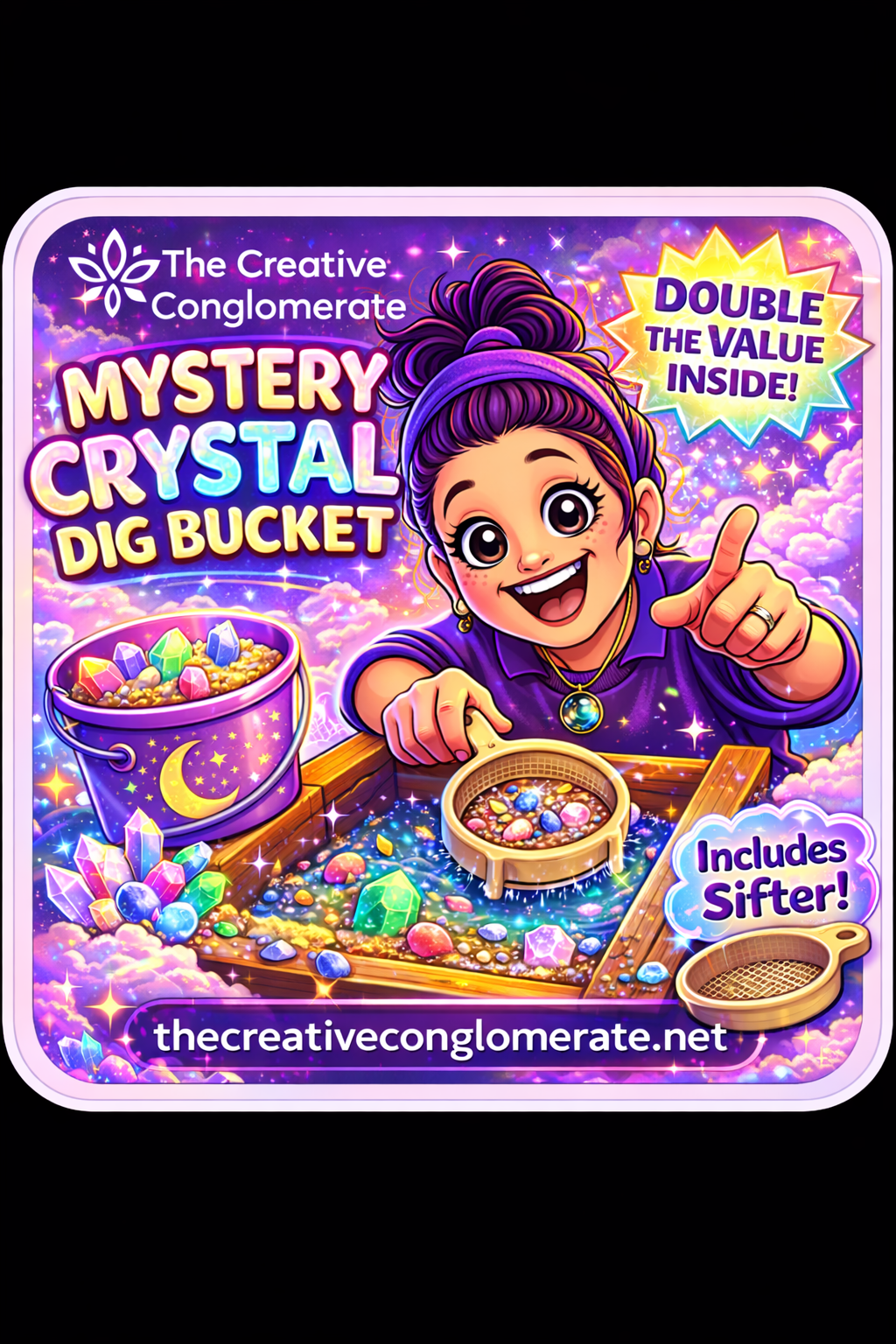 Mystery crystal dig buckets