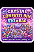 Crystal confetti bag