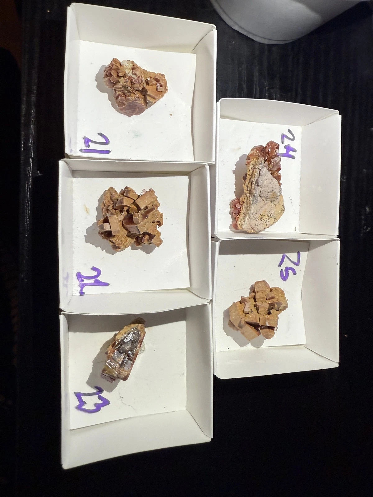 5 Piece Vanadinite Lot From Morocco