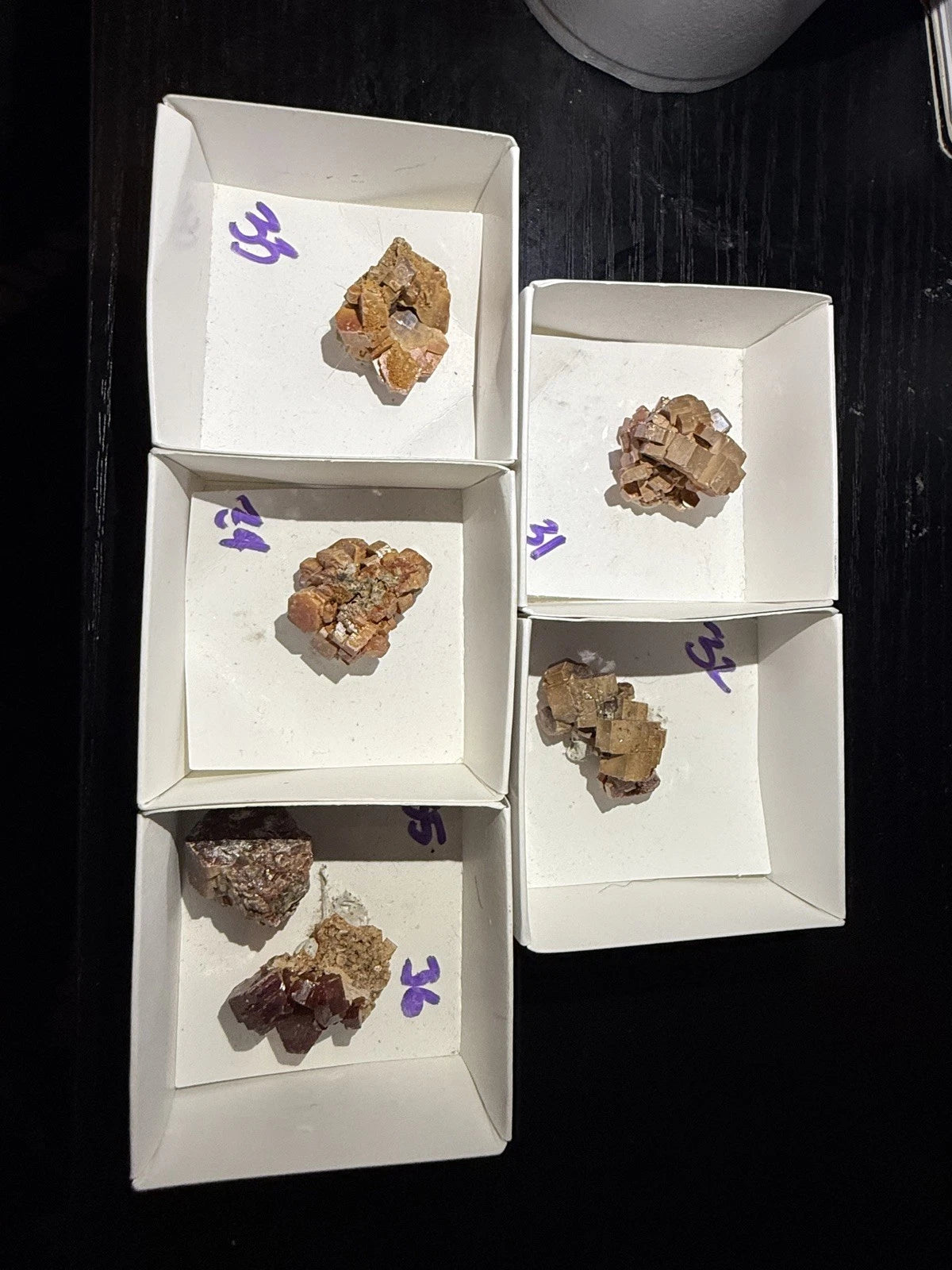 6 Piece Vanadinite Lot From Morocco