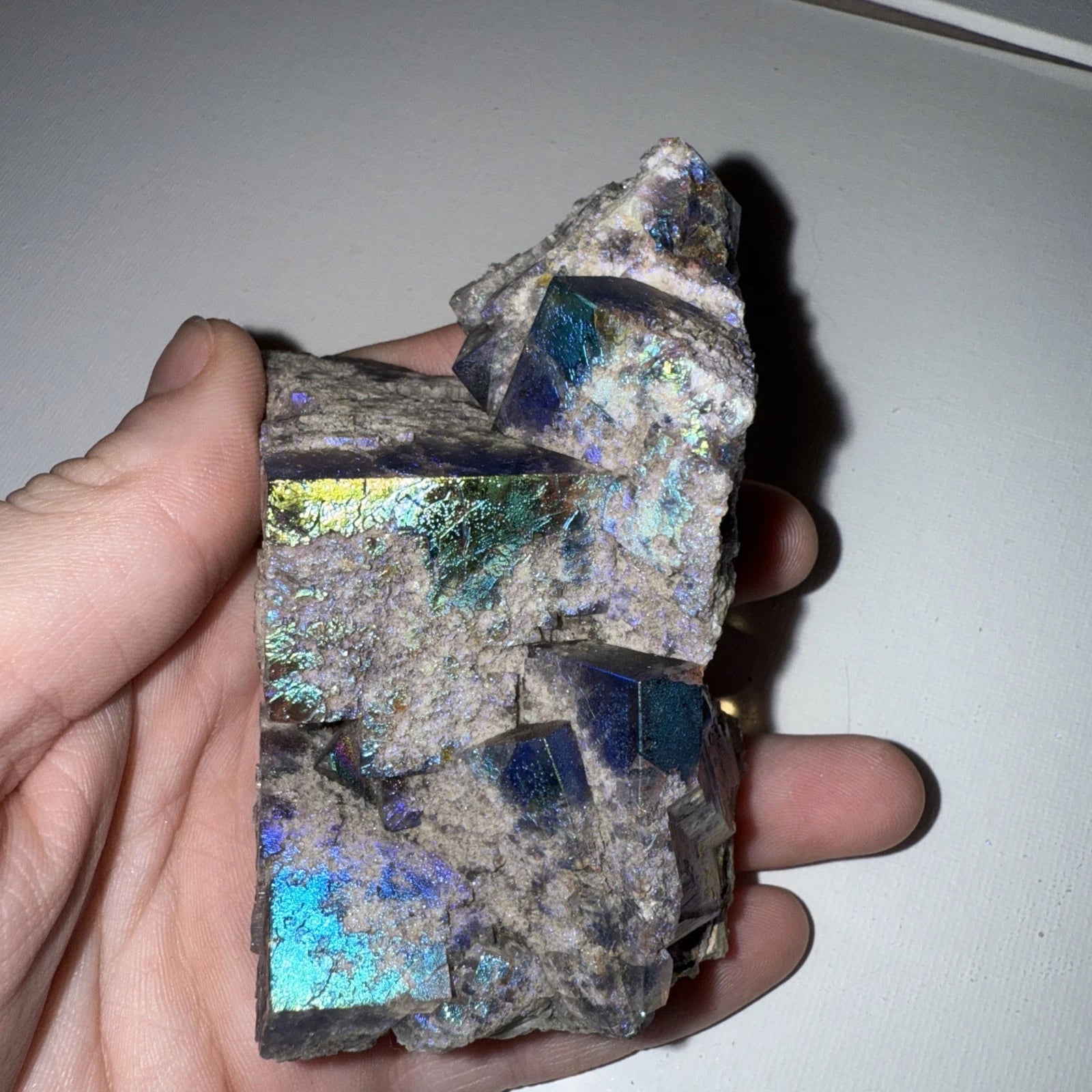 Aura Coated Diana Maria Fluorite Specimen