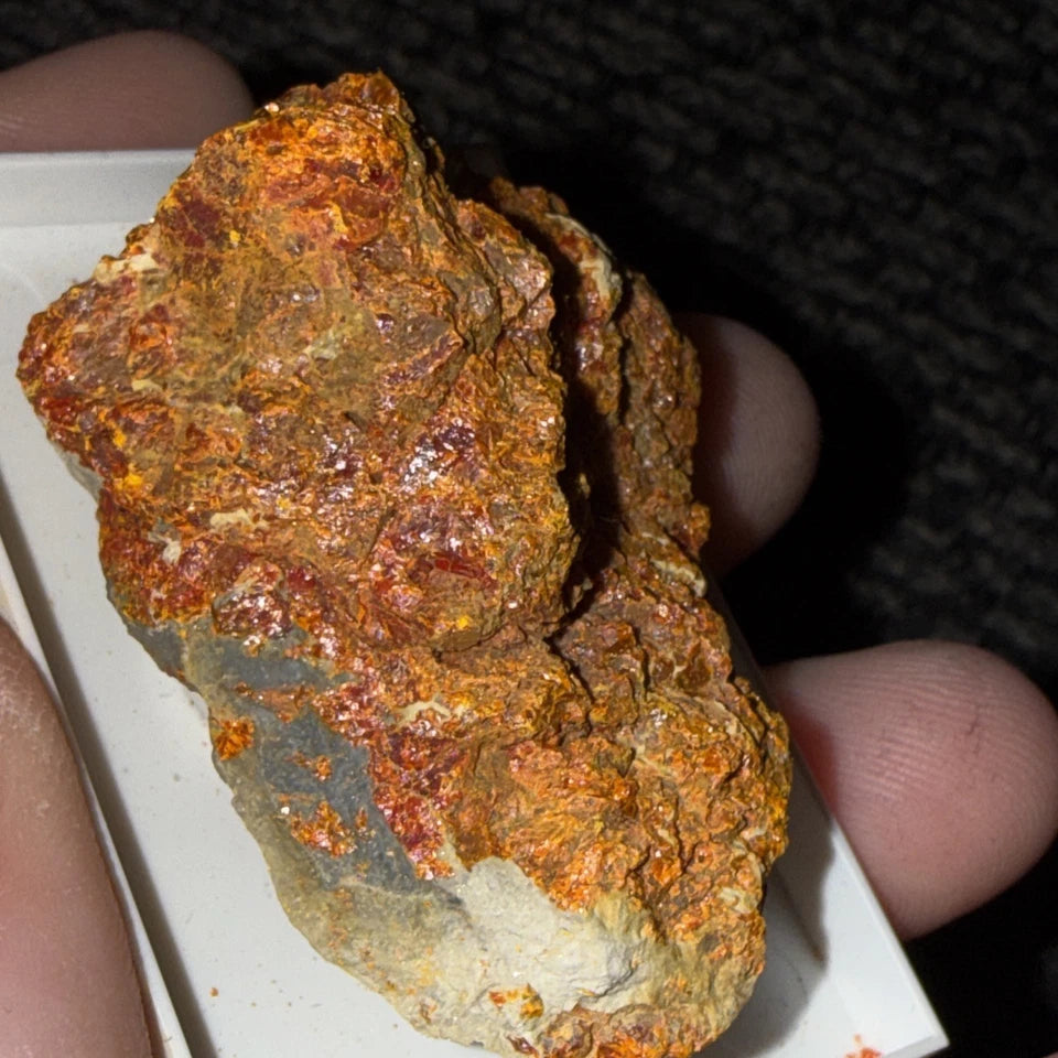 Crocoite Natural Crystal Cluster, Tasmania, Australia