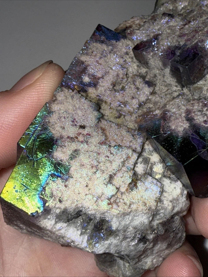 Aura Coated Diana Maria Fluorite Specimen