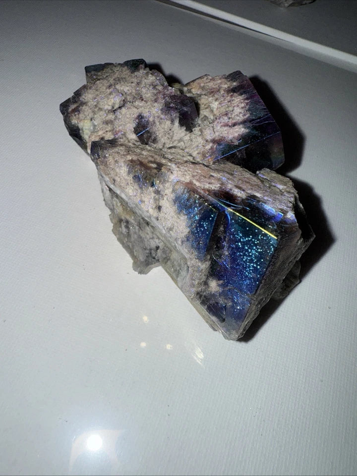 Aura Coated Diana Maria Fluorite Specimen