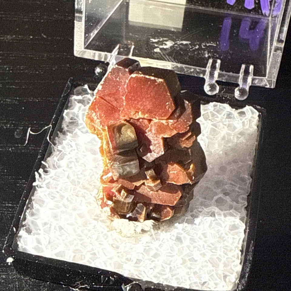 #14 Lustrous Vanadinite Crystals - Mibladen District, Midelt Province, Morocco