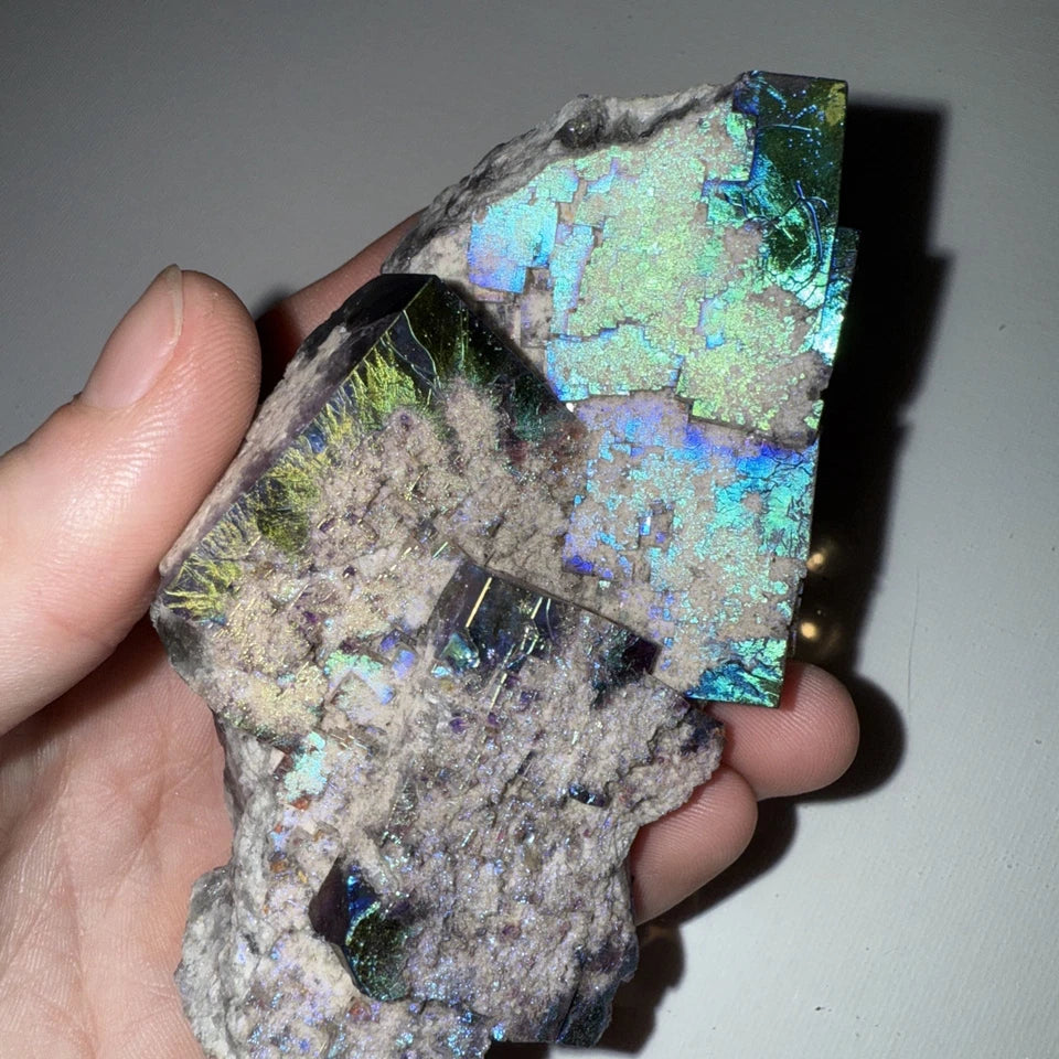 Aura Coated Diana Maria Fluorite Specimen