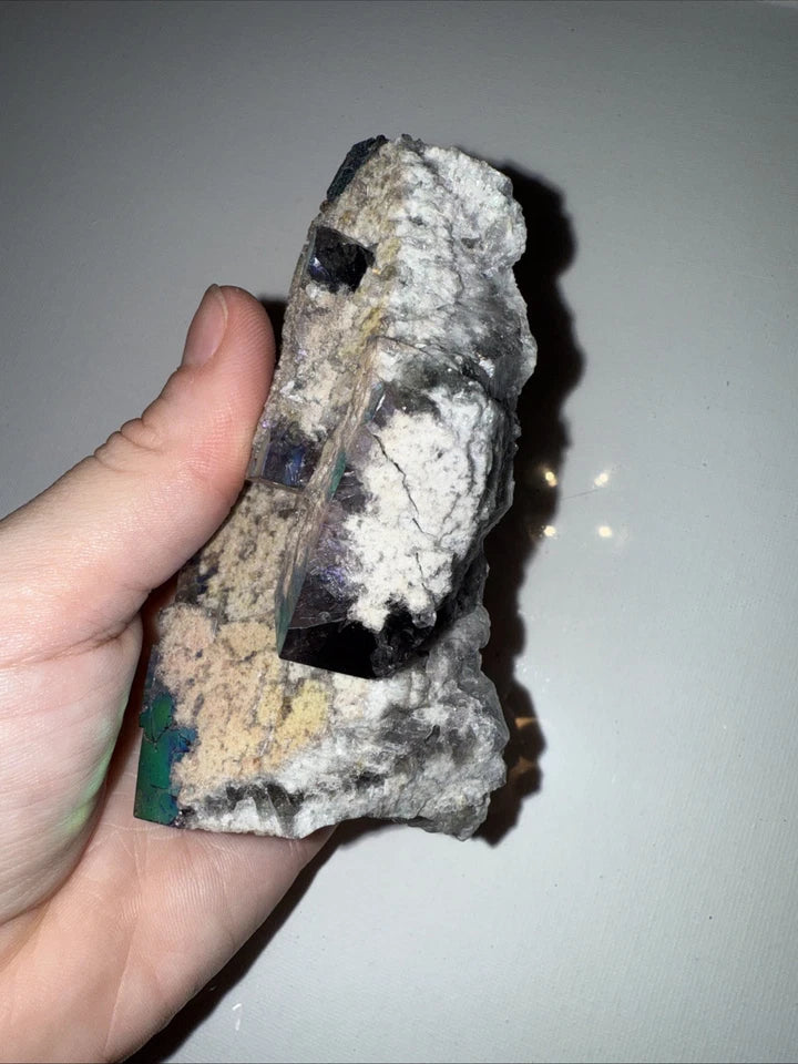Aura Coated Diana Maria Fluorite Specimen