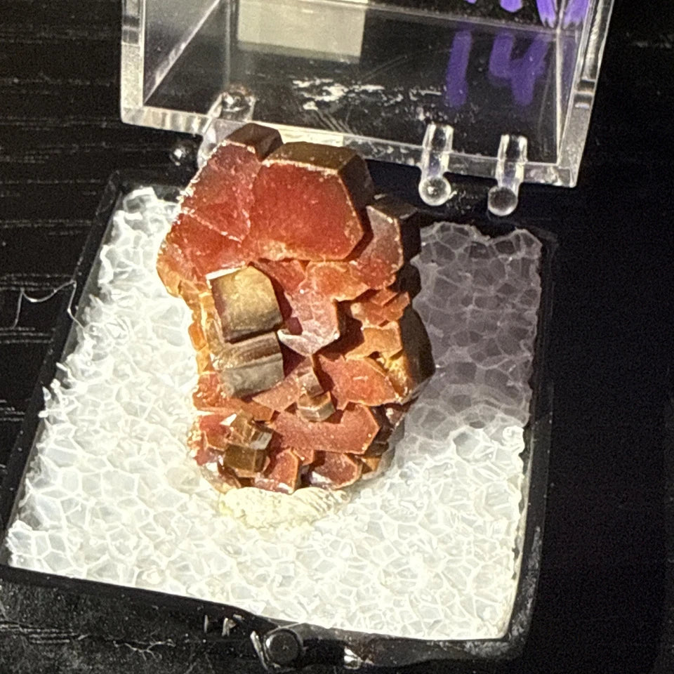 #14 Lustrous Vanadinite Crystals - Mibladen District, Midelt Province, Morocco