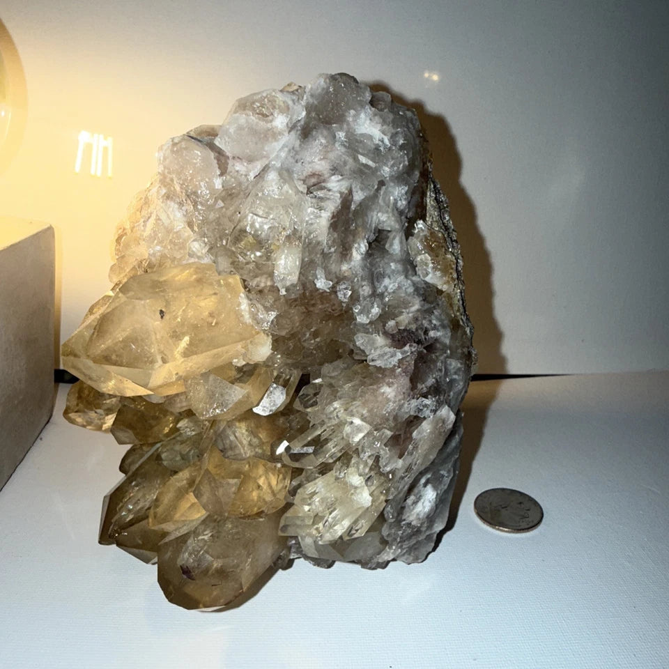 Raw Citrine Crystal Cluster, Natural Citrine from Congo