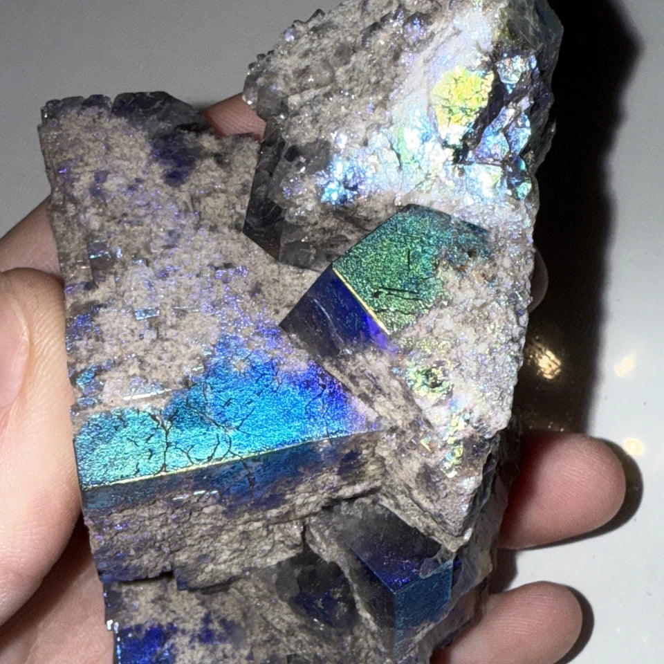 Aura Coated Diana Maria Fluorite Specimen