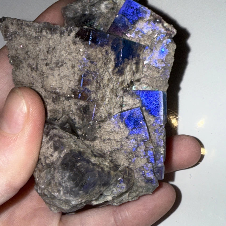 Aura Coated Diana Maria Fluorite Specimen