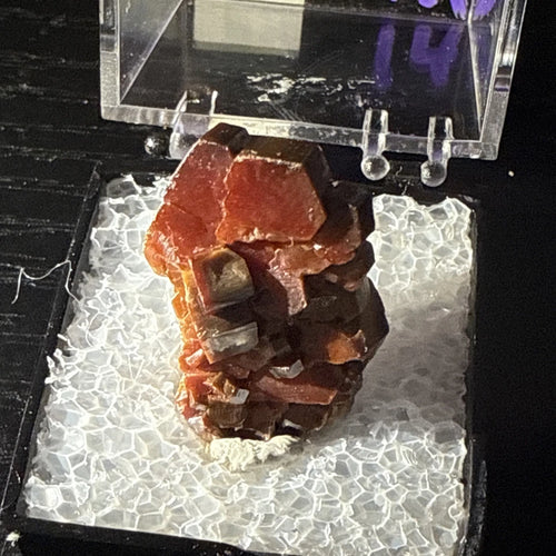#14 Lustrous Vanadinite Crystals - Mibladen District, Midelt Province, Morocco