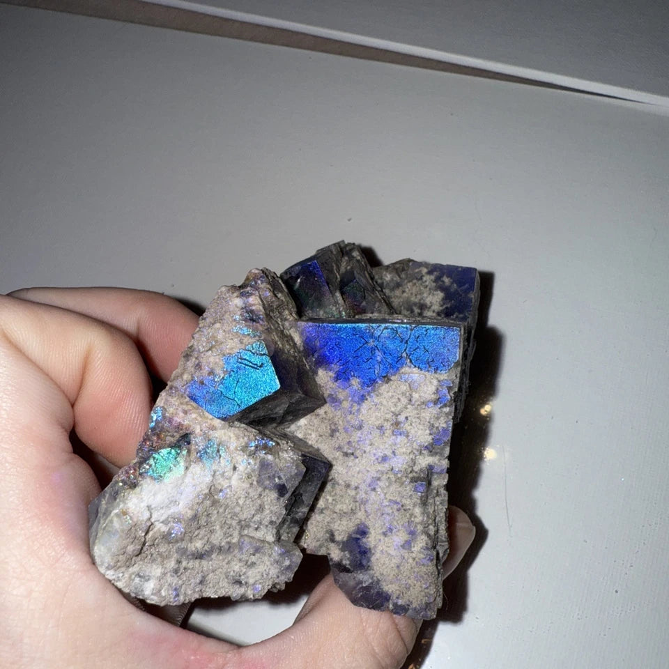 Aura Coated Diana Maria Fluorite Specimen